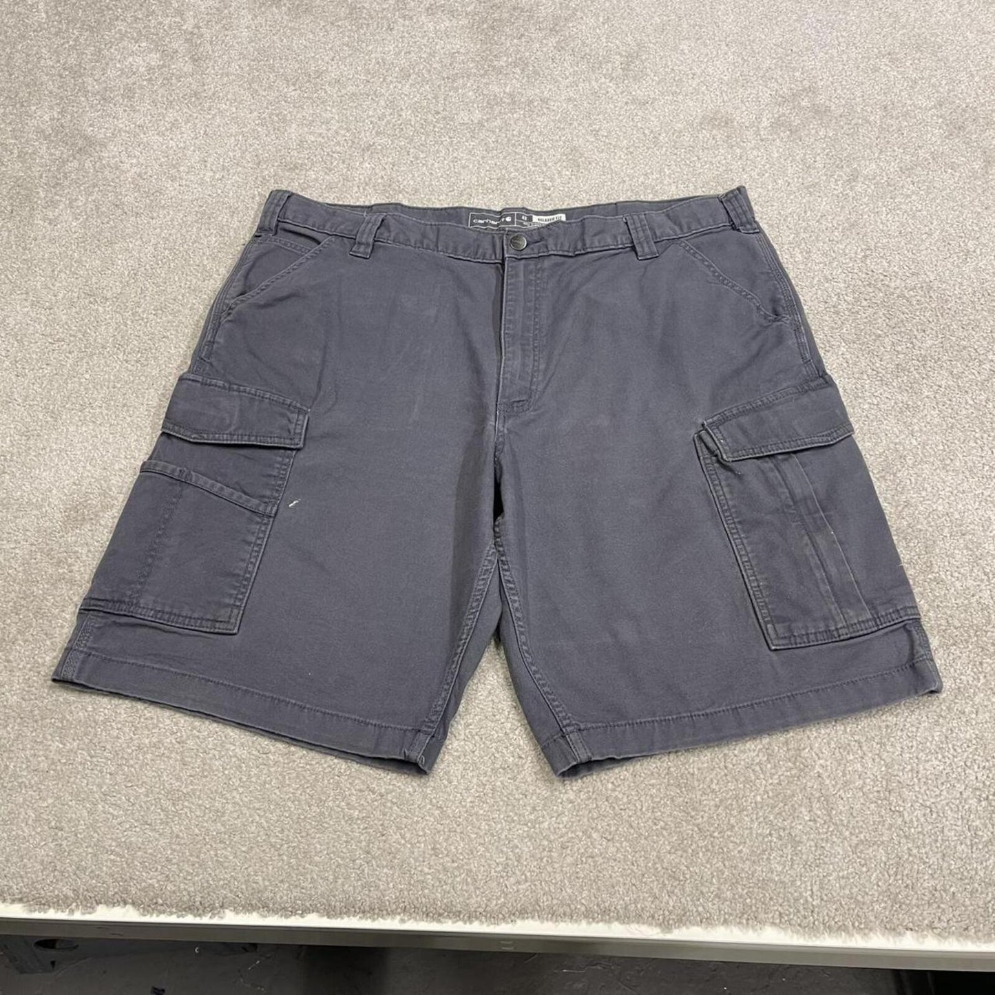 Carhartt baggy cargo shorts canvas blue Canvas relaxed fit skate style shorts
