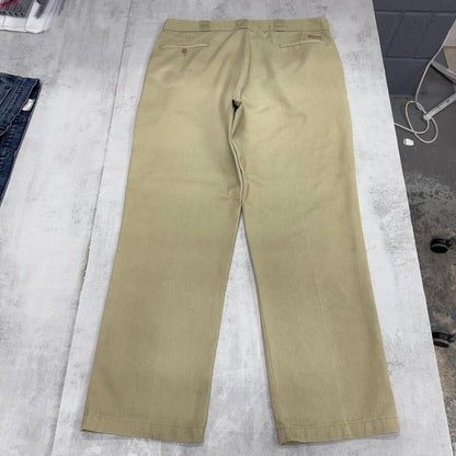 Mens Khaki beige Dickies pants W38 L31 chino style skate trousers