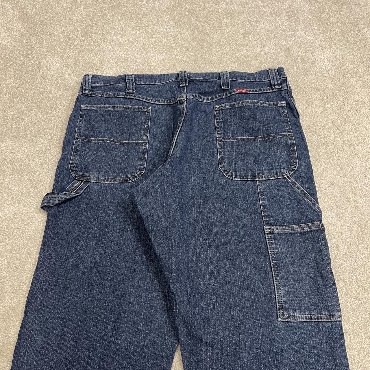 Wrangler carpenter jeans y2k blue denim straight leg skater 2000s style cargo pants