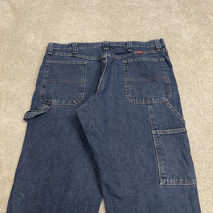 Wrangler carpenter jeans y2k blue denim straight leg skater 2000s style cargo pants