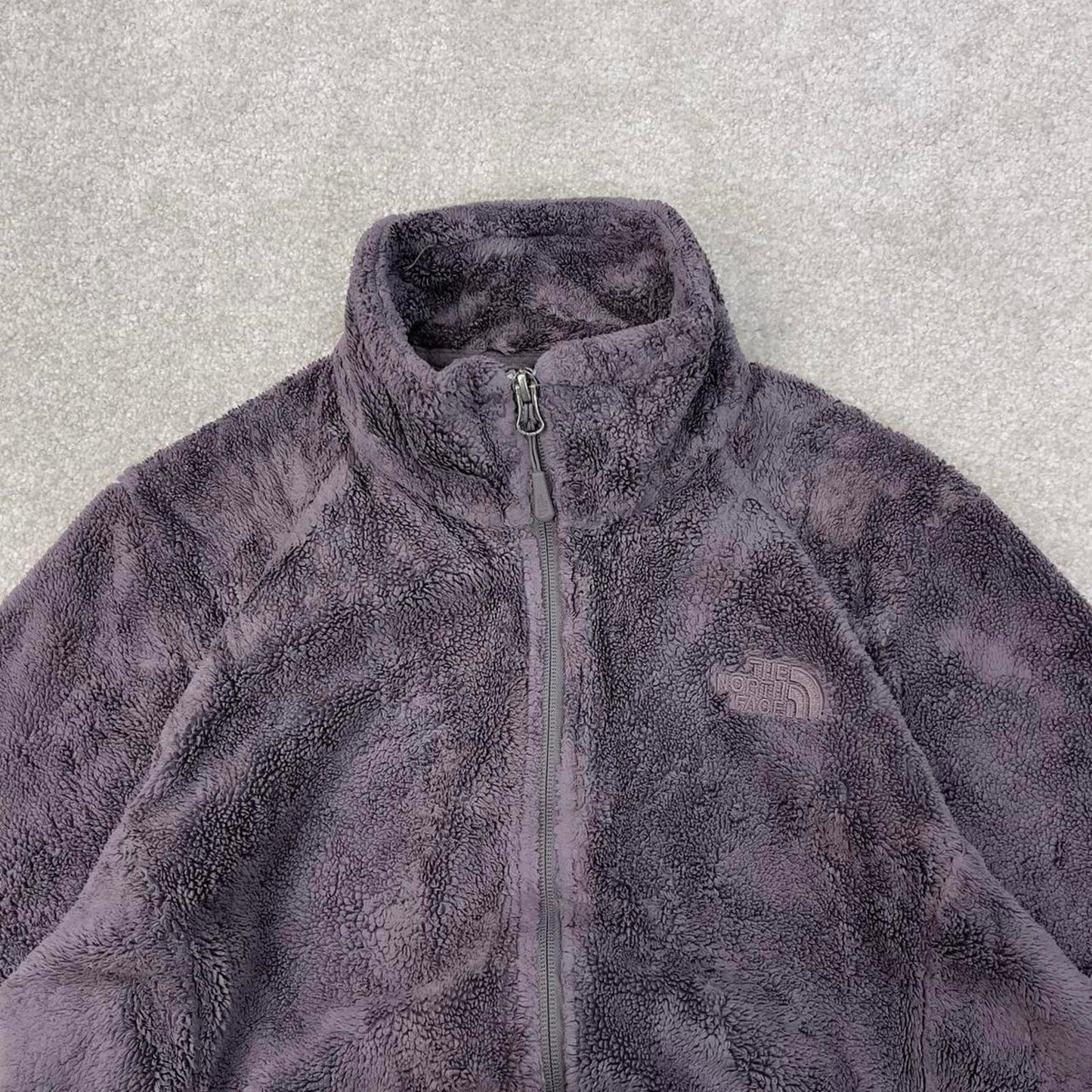 Y2K The North Face technical fleece M Grey Women's full zip teddy bear