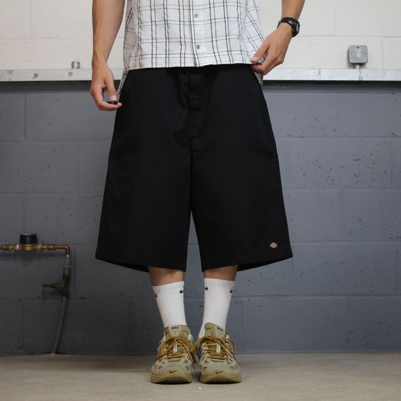 Dickies baggy stripe chino shorts black carpenter Stripey Skater / surf style shorts baggy fit