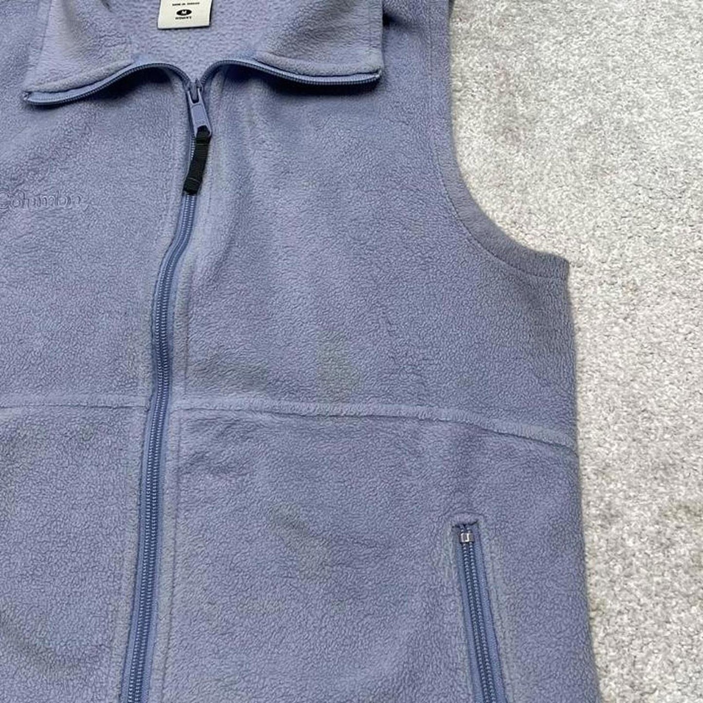 00s Columbia technical fleece gilet M women's lilac full zip up y2k style autumn