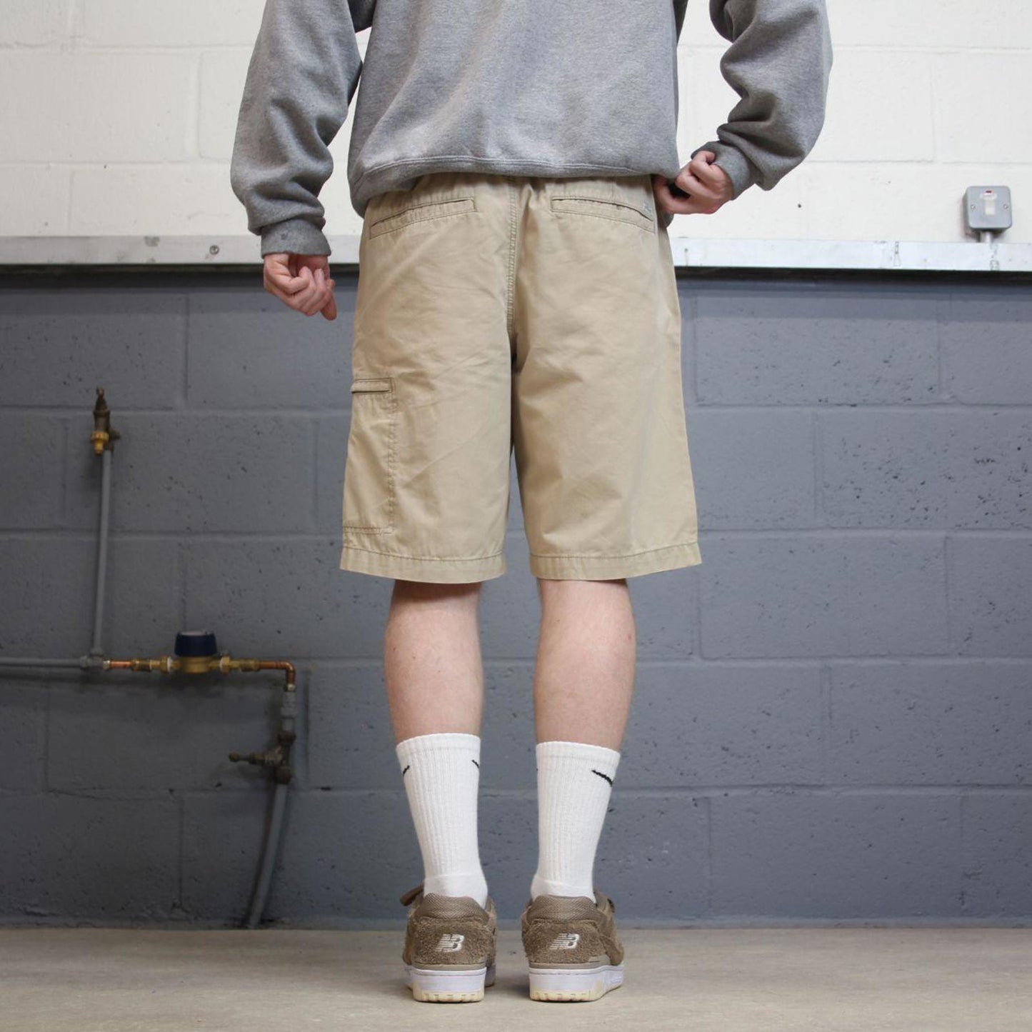 Y2k Lee loose chino drawstring shorts beige Floaty leg summer festival shorts preppy