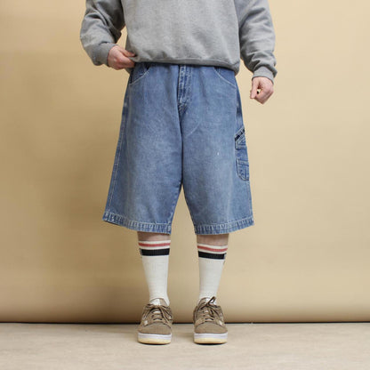 Blue baggy Karl Kani carpenter shorts W36