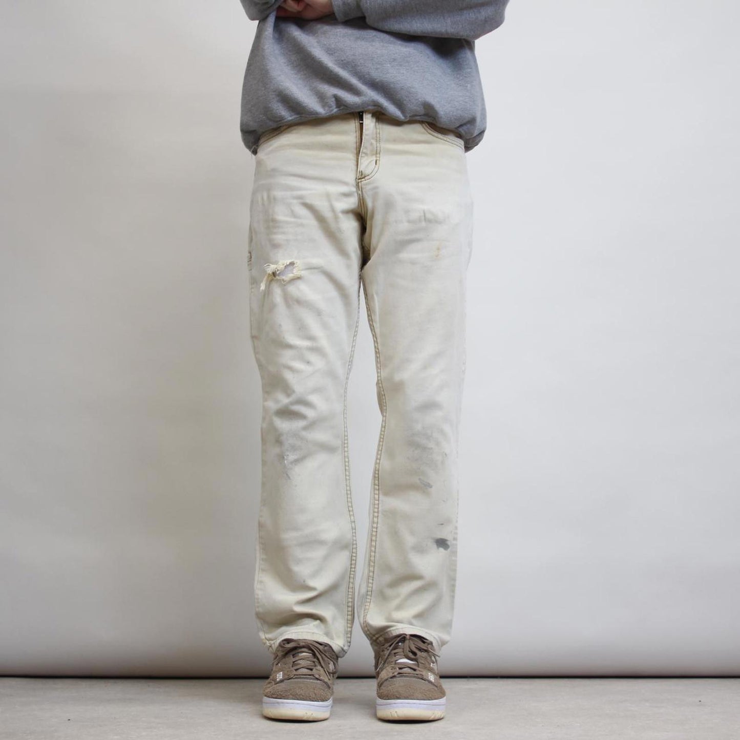 Carhartt carpenter jeans W30L30 beige 90s workwear skate style cargo pants