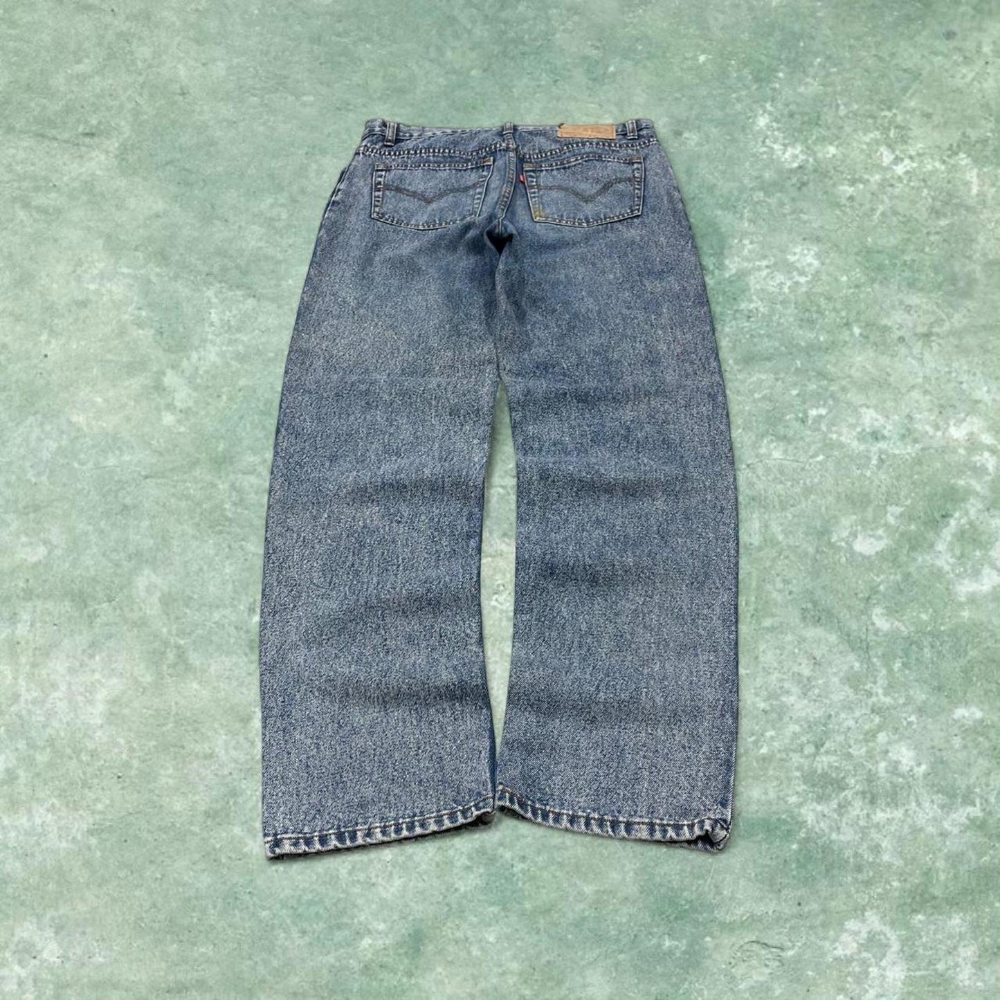 Y2k Levi's 550 jeans blue Loose straight leg denim pants red tab