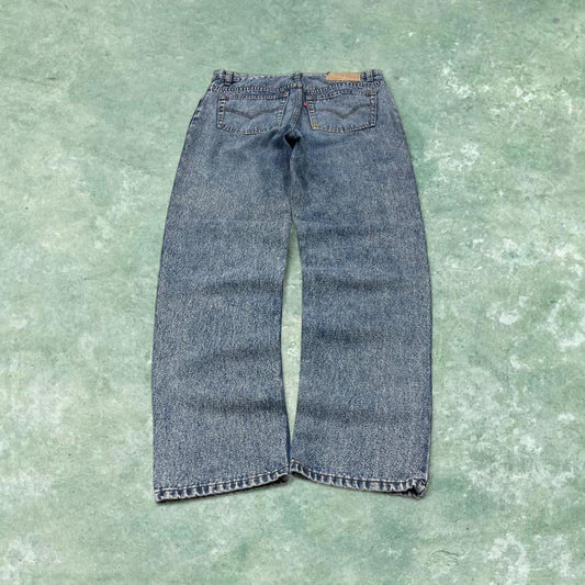 Y2k Levi's 550 jeans blue Loose straight leg denim pants red tab