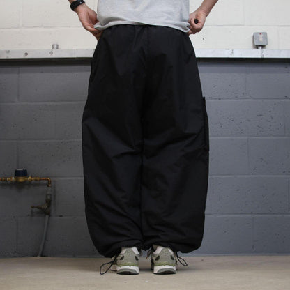 Vintage Nike baggy tracksuit bottoms black Wide leg embroidered swoosh logo track pants