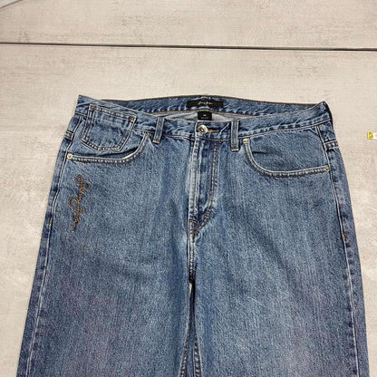 Blue embroidered Sean John jeans W36 L33 loose denim Y2K skater style jeans