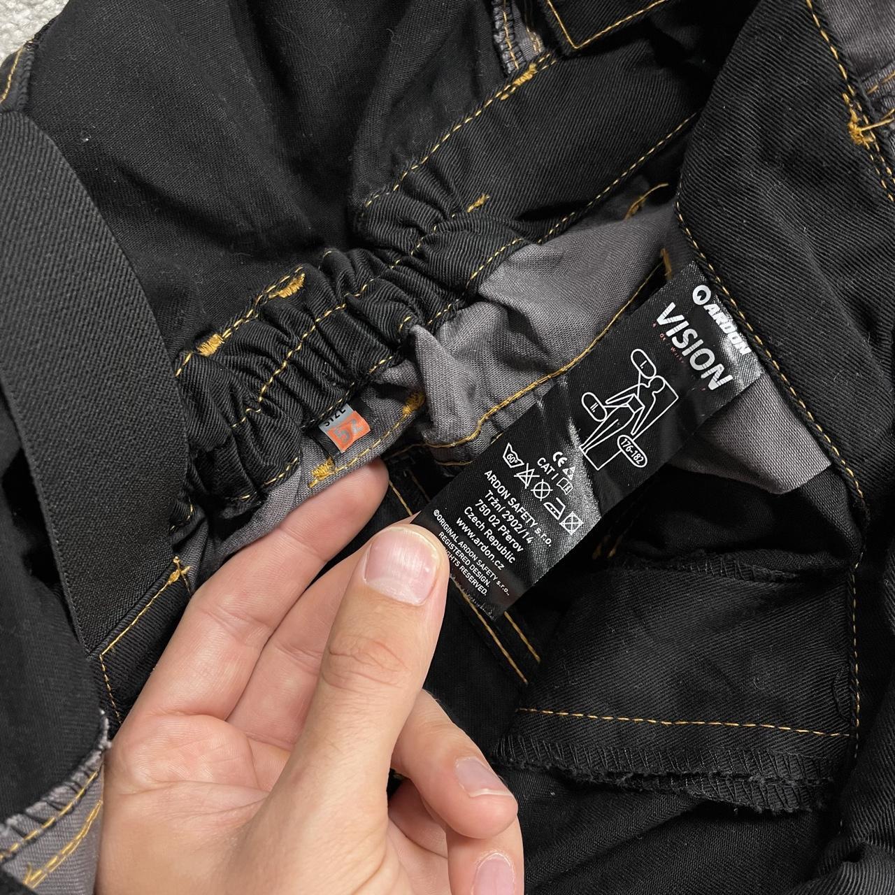 Ardon dungarees y2k workwear overalls black grey Bib & brace utility cargo pants