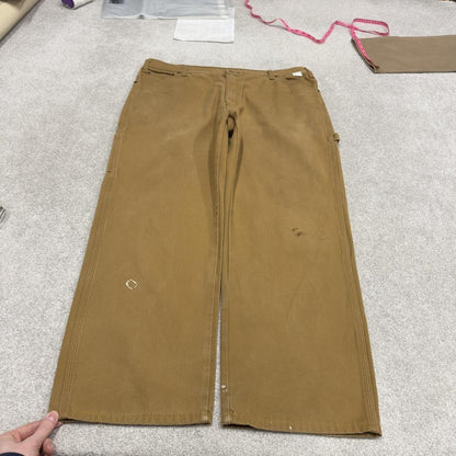 Baggy Dickies carpenter jeans wide leg tan W40L30 Skater / workwear style canvas cargo pants