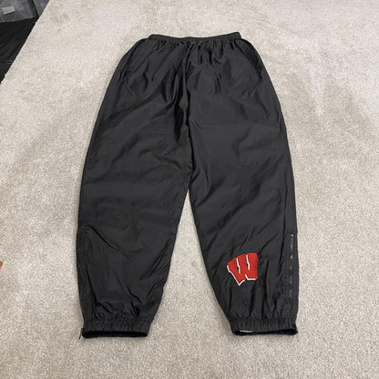 Champion baggy tracksuit bottoms black embroidered Loose mesh lined casual track pants