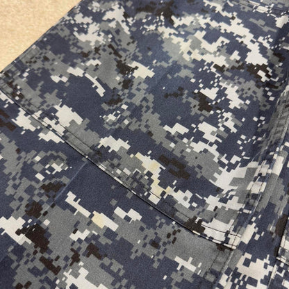 US Navy cargo pants W34L28 baggy blue USN digital camouflage trousers double knee pleated