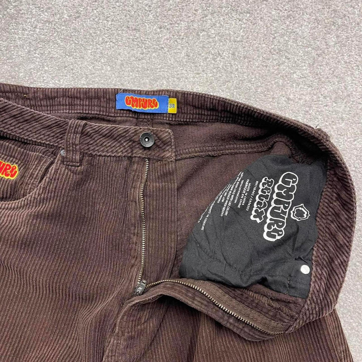 Y2k baggy corduroy jeans wide-leg brown Empyre wide wale chunky jumbo cord trousers