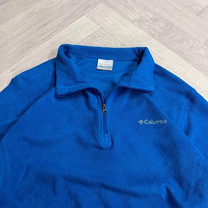 Columbia y2k lightweight fleece blue 1/4 zip autumn pullover
