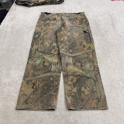 Baggy camo cargo trousers wide leg Y2K khaki Scent Lok loose fit Advantage camouflage