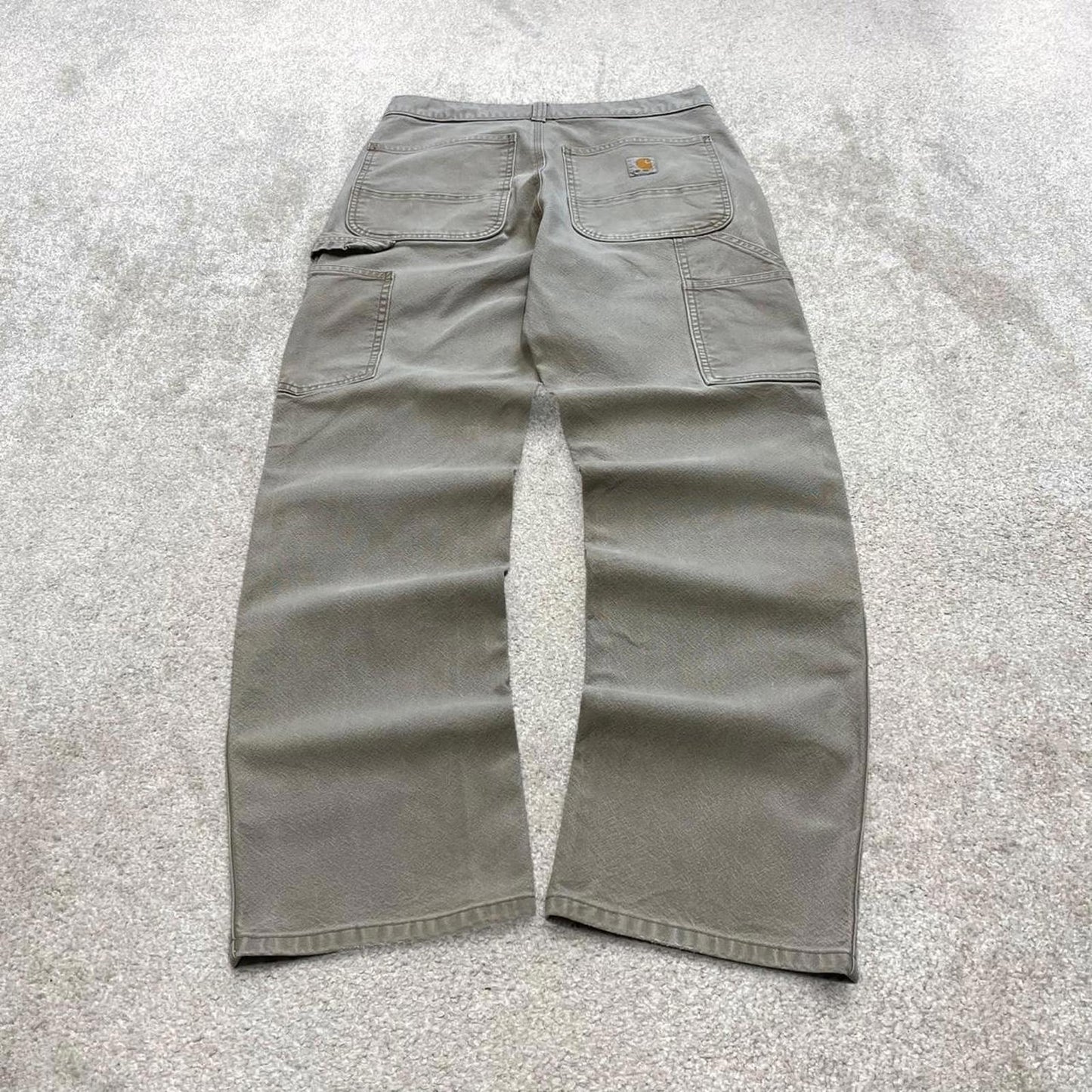 Grey Carhartt carpenter jeans W30L32 relaxed fit canvas 90s skater style work cargos