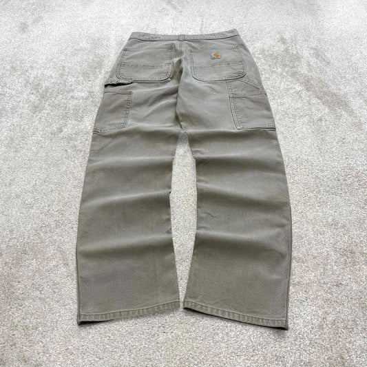 Grey Carhartt carpenter jeans W30L32 relaxed fit canvas 90s skater style work cargos