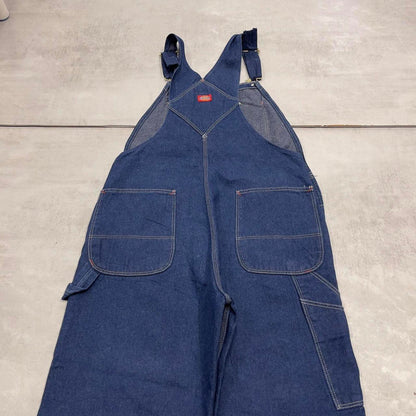 Vintage Dickies dungarees W38L30 USA blue baggy mens denim overalls