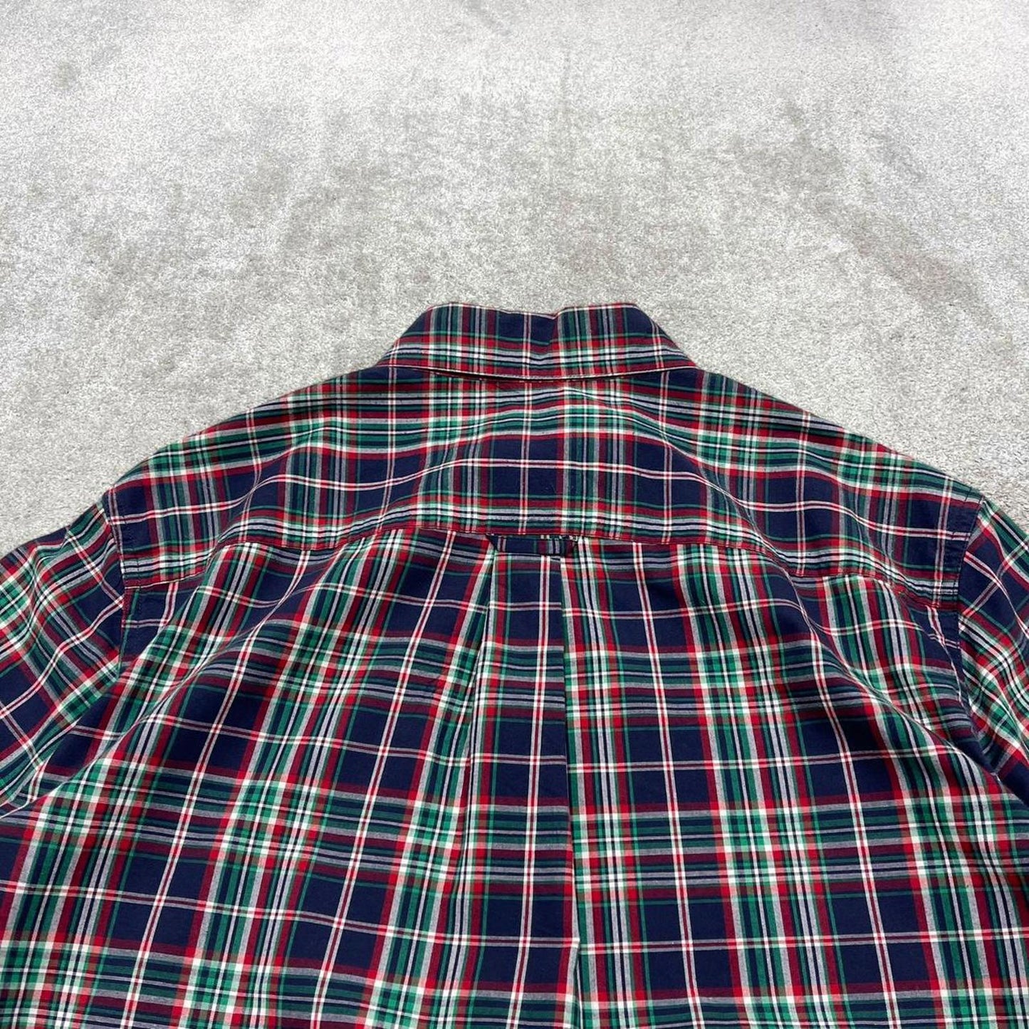 00s Chaps checkered shirt navy M men's long sleeve button up autumn y2k style technical