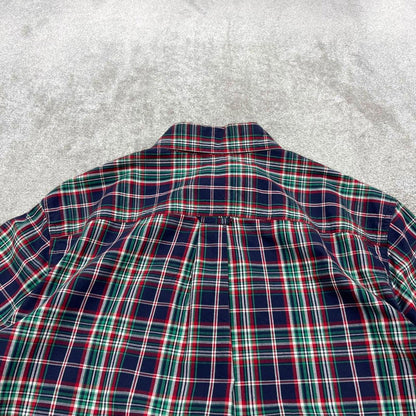 00s Chaps checkered shirt navy M men's long sleeve button up autumn y2k style technical