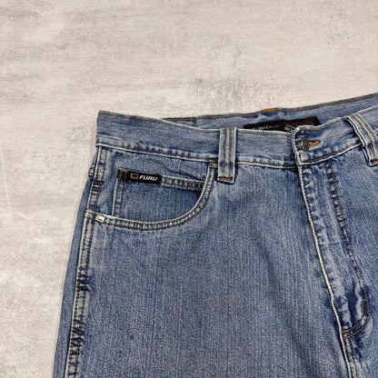 FUBU carpenter jorts W36 baggy denim cargo skater 90s style shorts