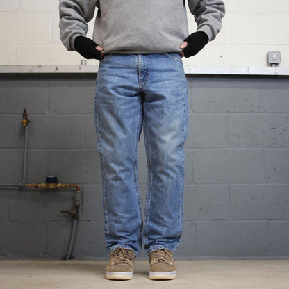 Vintage Carhartt jeans blue denim W35L30 90s skater style straight leg 5 pocket jeans workwear