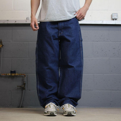 Dickies baggy carpenter jeans loose leg blue Loose denim skate style cargo work pants