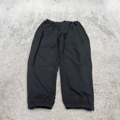 Nike Dri Fit Trackies XL black y2k 00s style loose leg joggers print logo