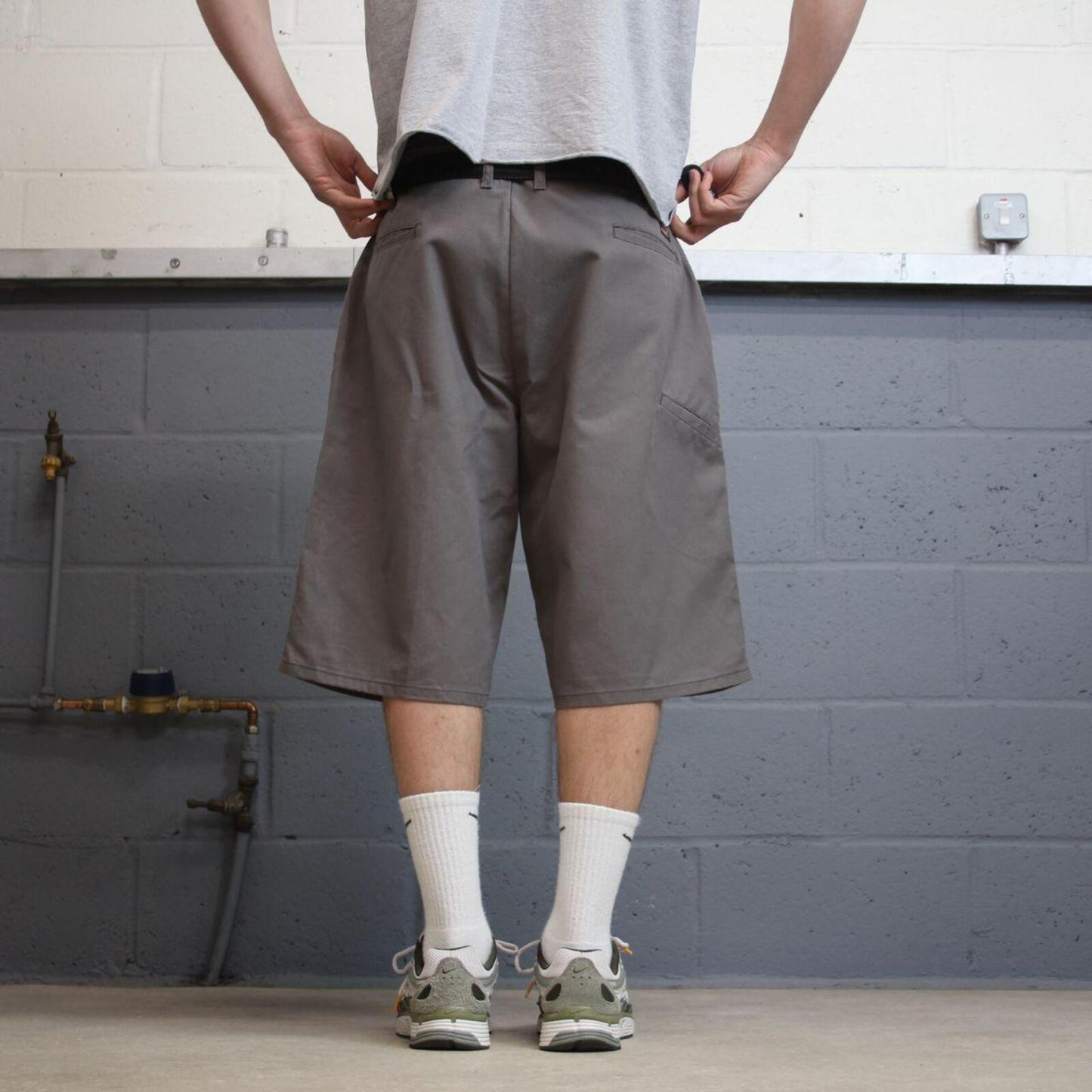 Y2K Dickies baggy carpenter shorts W40 skater style grey Loose chino style summer festival shorts