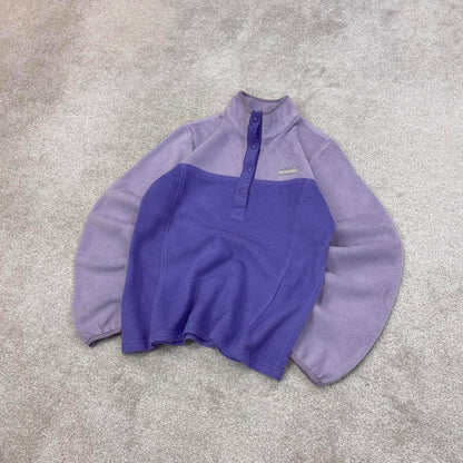 Purple Womens Columbia technical snap t fleece Small y2k style autumn