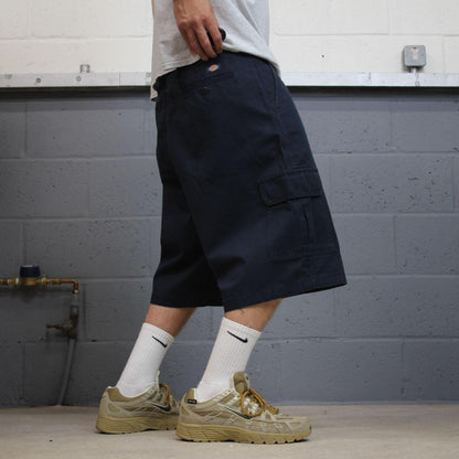 Dickies baggy cargo shorts chino navy Chino style skater shorts long wide leg festival