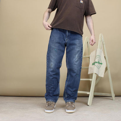 Blue Carhartt Jeans W38L30 denim 90s style skater work jeans