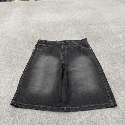 Baggy Southpole denim shorts y2k black Streetwear skater style brand surf jorts