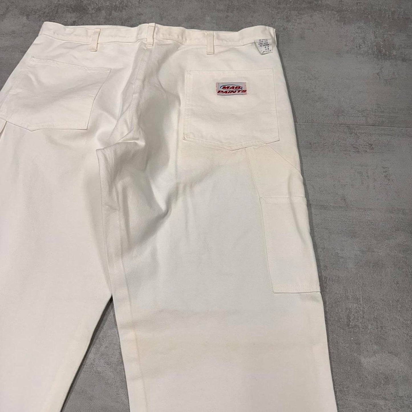 White carpenter pants W40L34 loose skater style cargos
