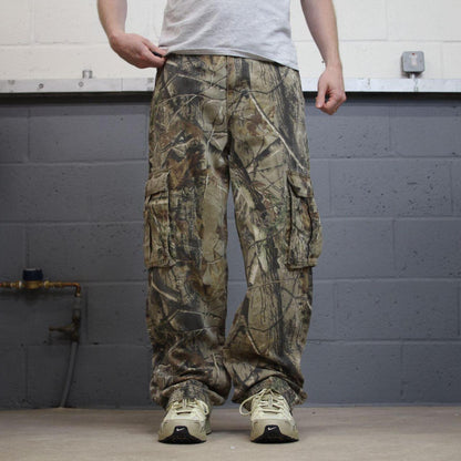Realtree baggy camo cargo pants khaki Loose floaty leg Spartan camouflage hunting cargos