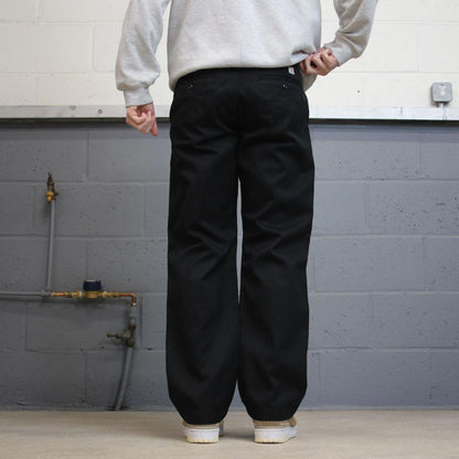 Y2K carhartt twill chino pants black Straight leg chino skate style workwear pants