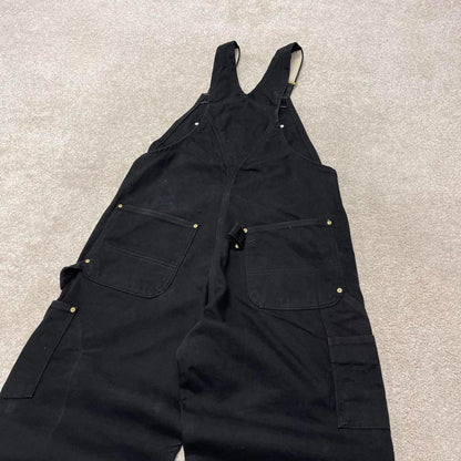 Vintage Carhartt dungarees W34L28 mens canvas overalls black utility worker skater