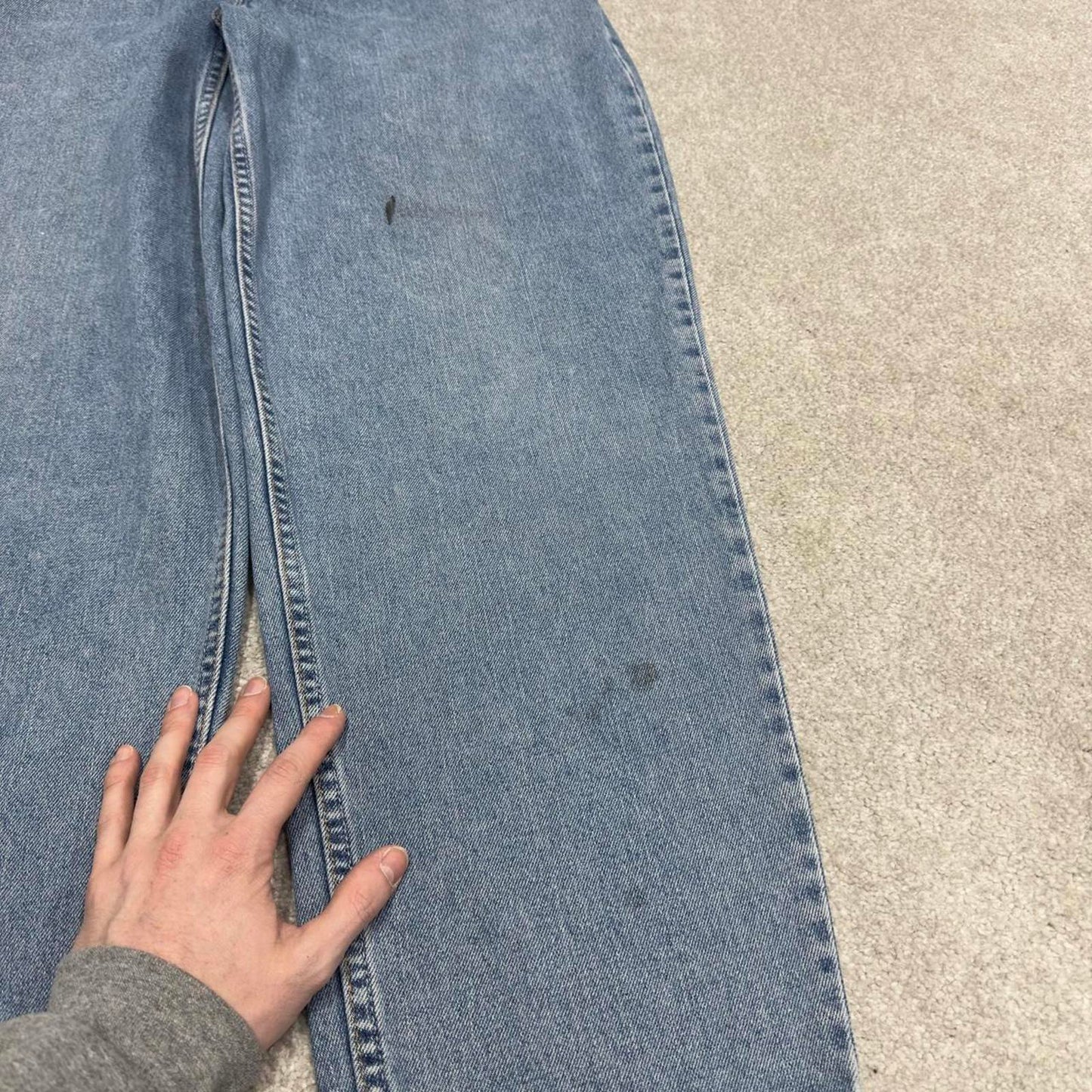 Y2K baggy Levi’s 560 jeans wide leg blue Loose comfort fit denim pants red tab logo