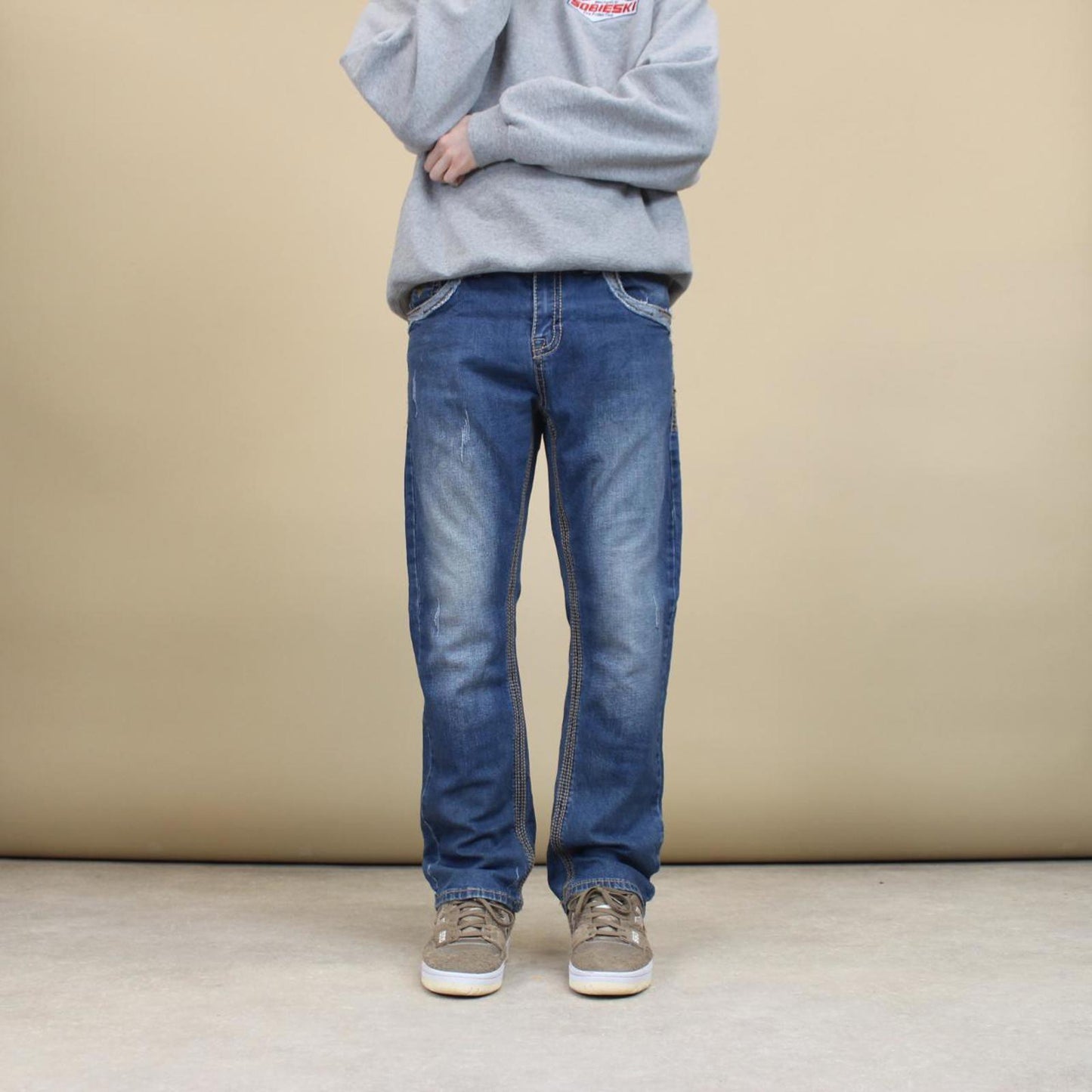 Lamasini embroidered Y2K jeans W36L30