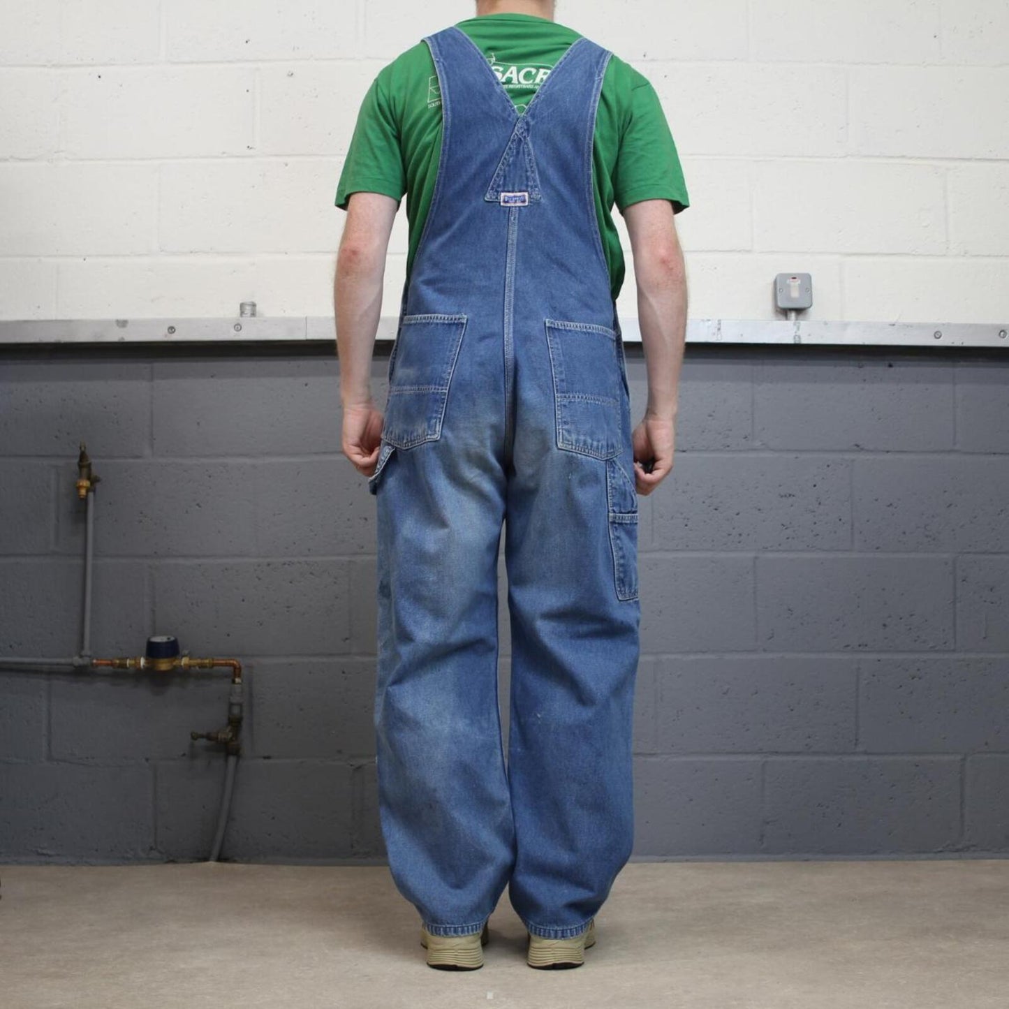 Vintage dungarees denim overalls blue Big Smith workwear bib & brace utility