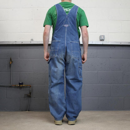 Vintage dungarees denim overalls blue Big Smith workwear bib & brace utility