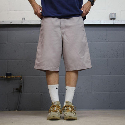 Dickies carpenter chino shorts grey Chino style skater shorts loose leg festival