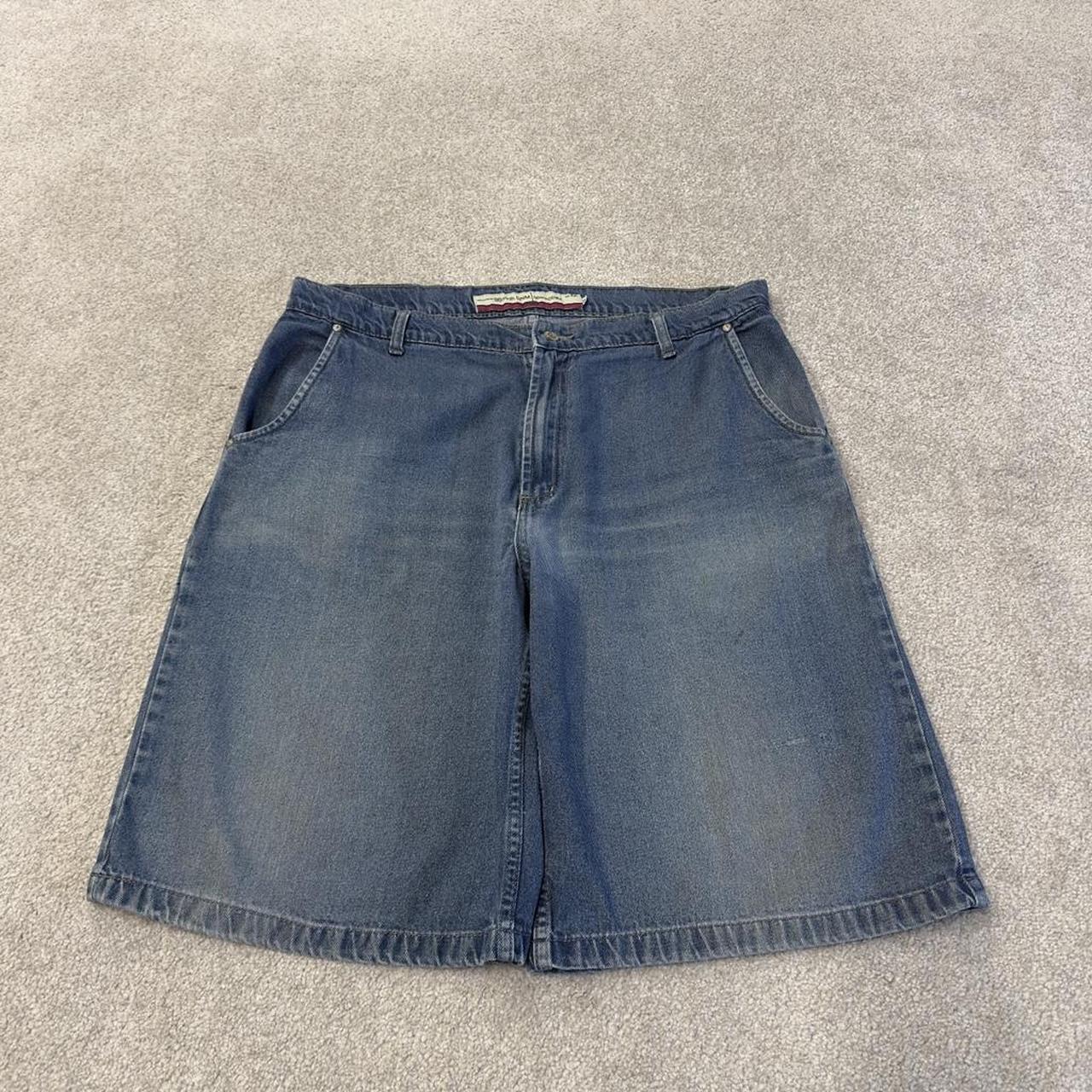 Loose baggy y2k denim shorts blue 96 North floaty skater surf style summer shorts
