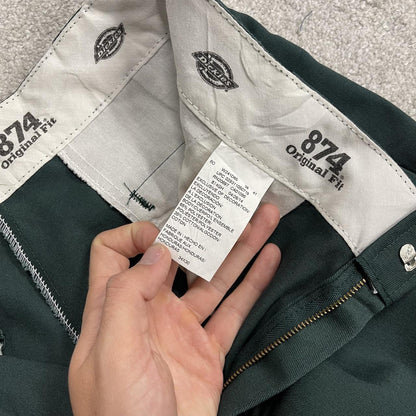 Dickies 874 work pants y2k green Original fit loose chino skater style trousers