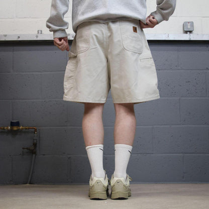 Carhartt carpenter shorts loose workwear beige Canvasy original fit skate style shorts