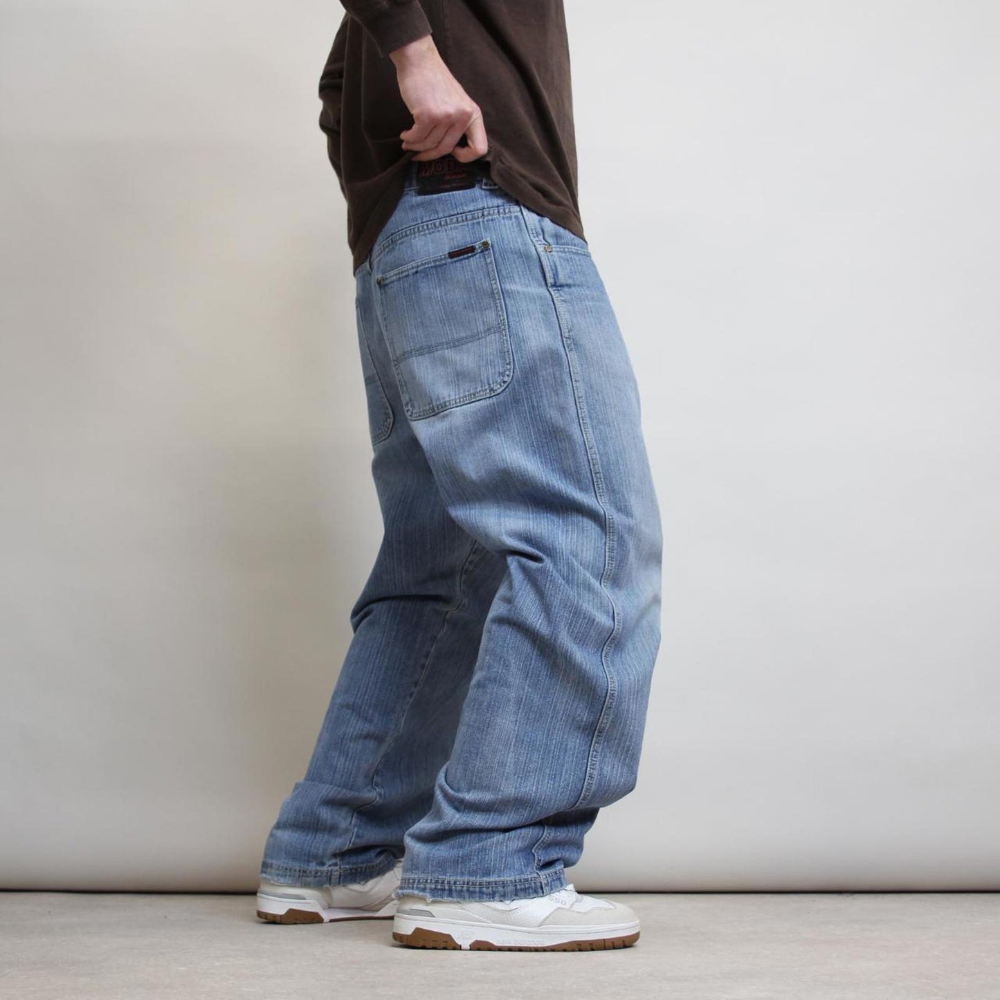 Blue Moda baggy skate jeans W36 L32 loose denim 90s style hip hop pants