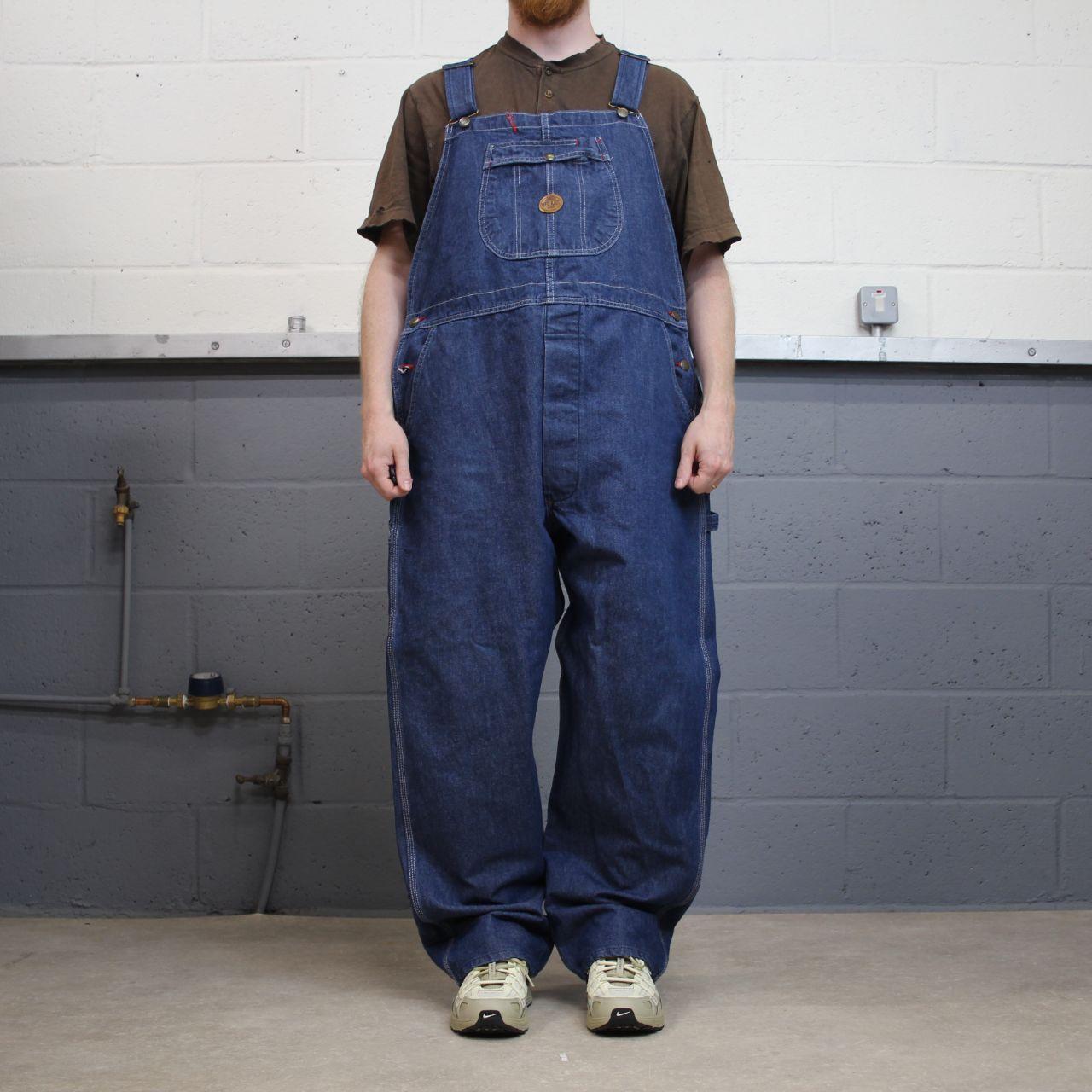 Vintage baggy dungarees denim overalls blue Red Kap workwear bib & brace utility
