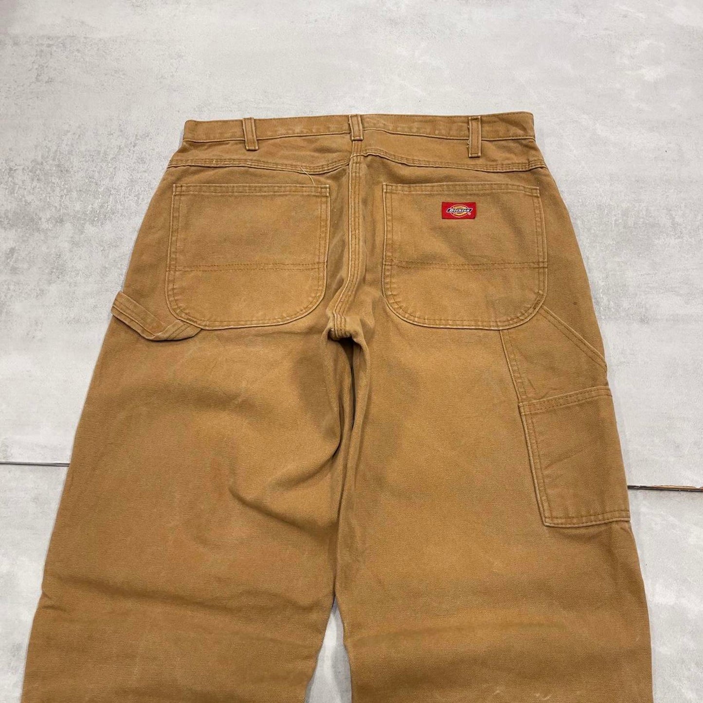 Dickies carpenter jeans W33L32 loose tan brown canvas cargo skater style pants